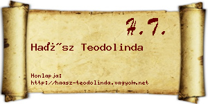 Haász Teodolinda névjegykártya
